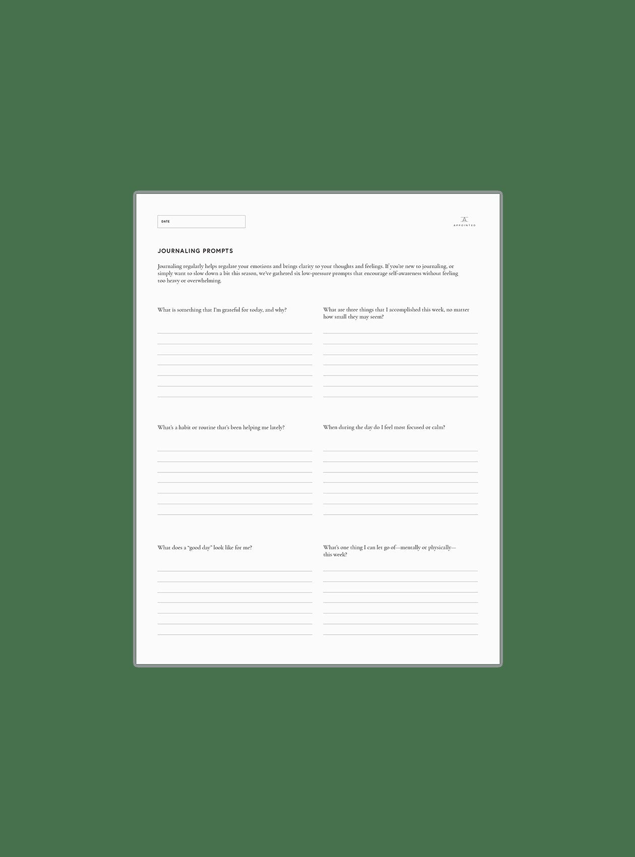 Journaling Prompts