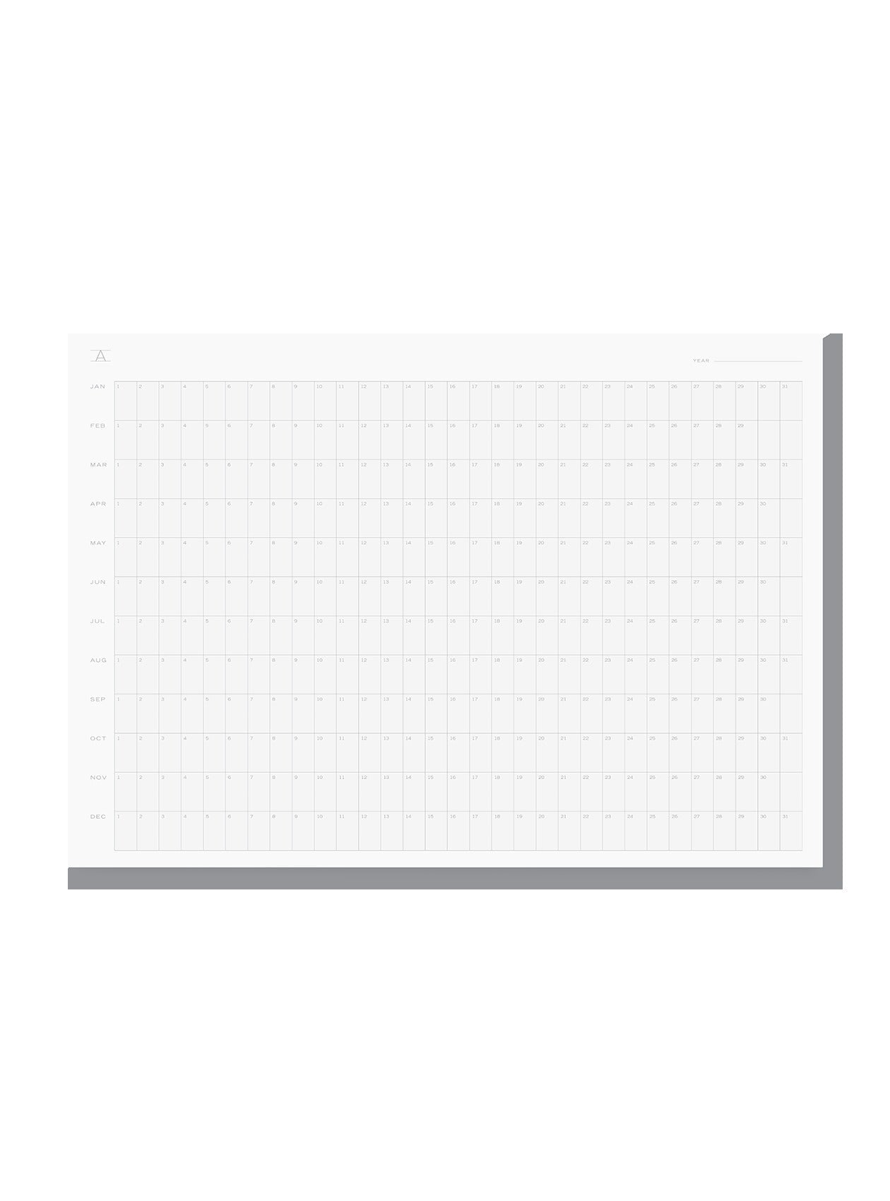 Undated Annual Planning Calendar
