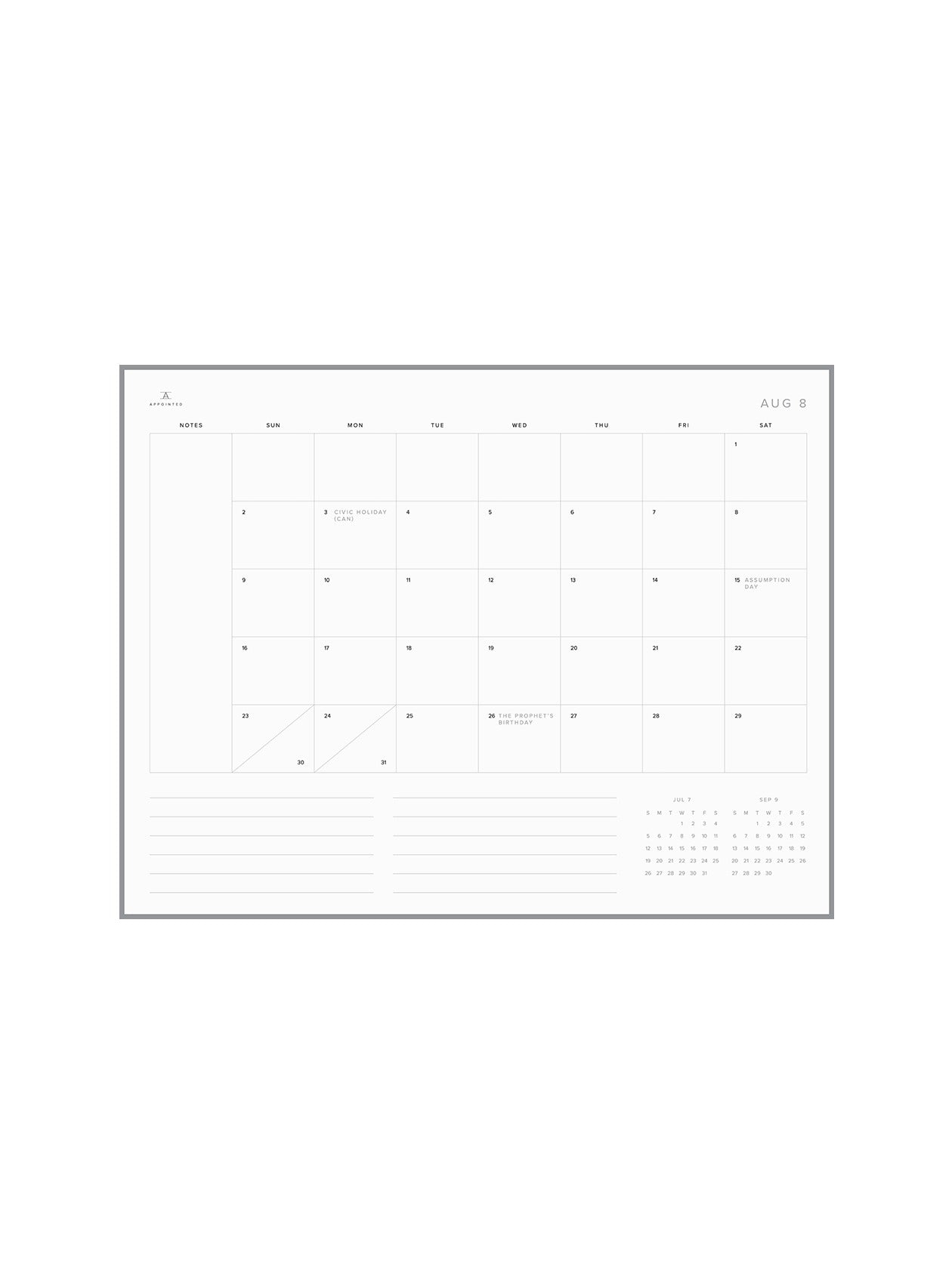 Month Planning (July - December 2026)