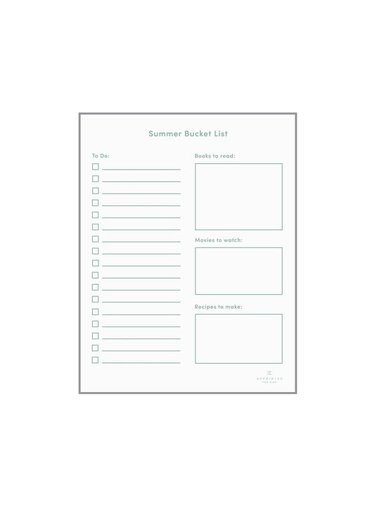 Kids Summer Bucket List