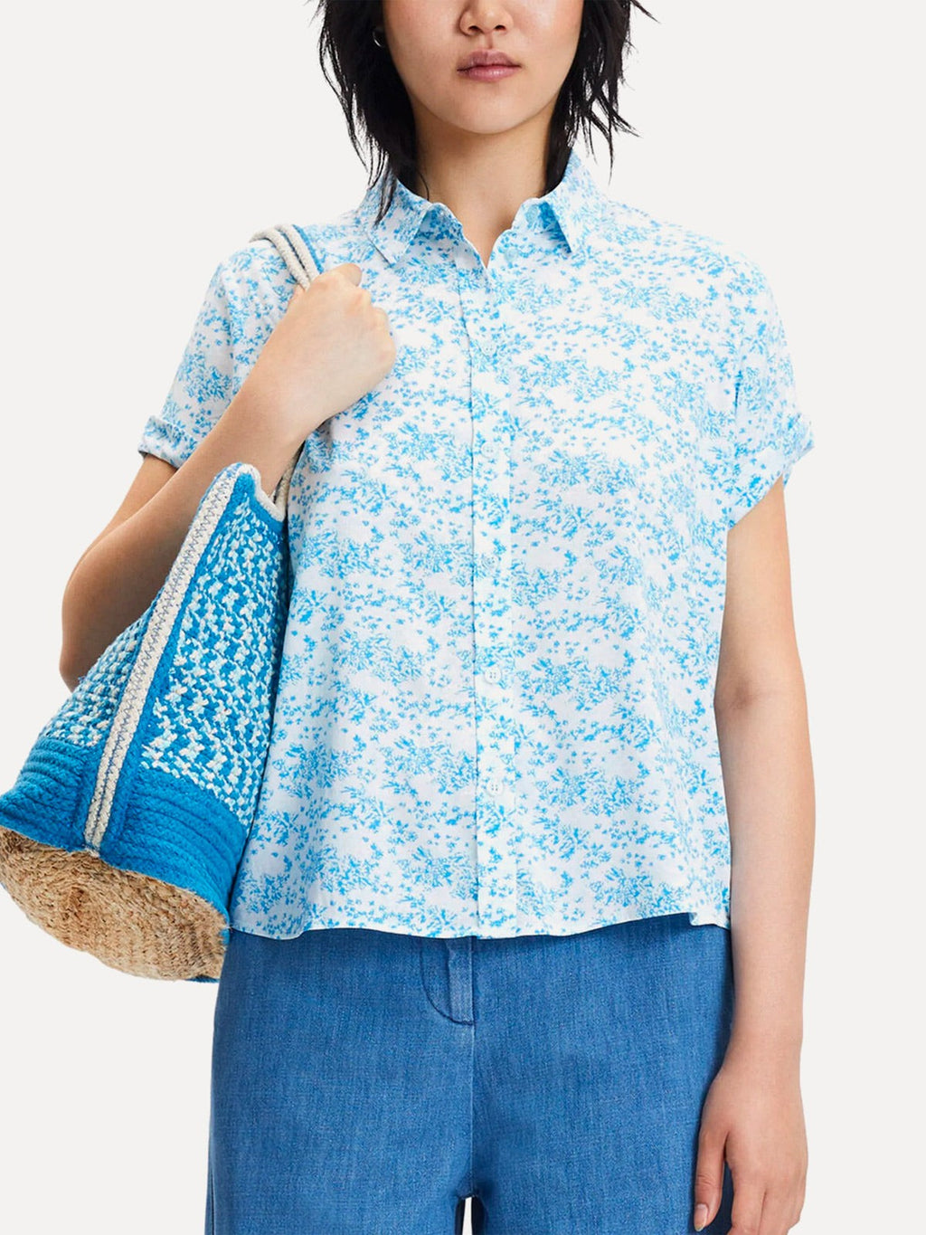 Majan SS Shirt AOP 9942 - Ibiza Seaweed