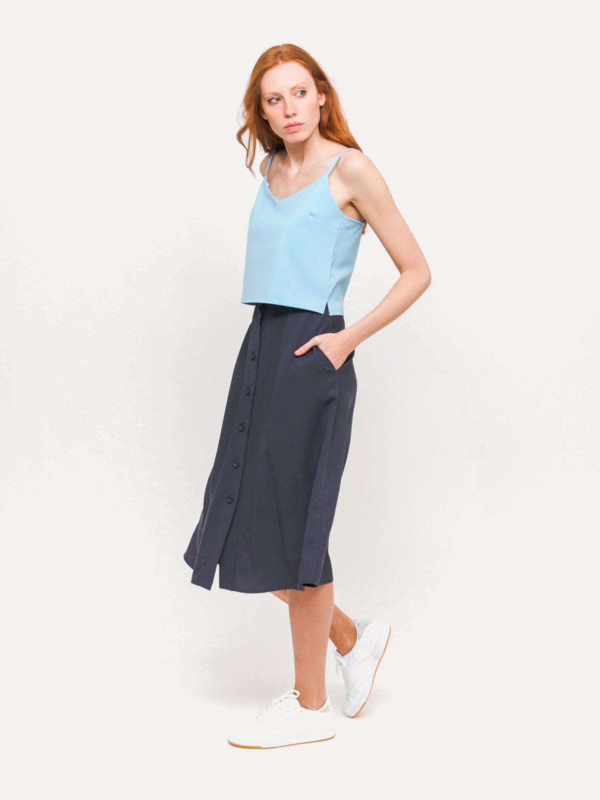 Top Layer Up Tank - Vivid Blue